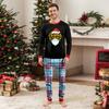 Christmas Print Crewneck Top and Plaid Pants Set, 2 Piece Holiday Outfit