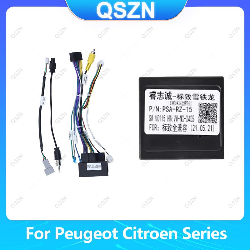 For Peugeot 307 308 407 408 607 807 508 2008 3008 4008 Citroen C3 C4 C5 16 Pin Car Radio Wiring Harness Canbus Adapter Cable Radio Accessories 4