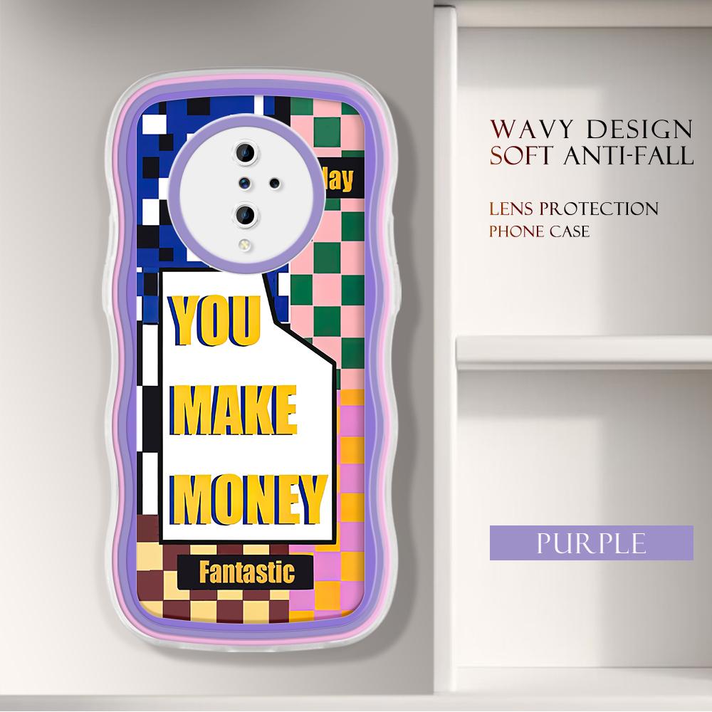 

Модный мягкий волнистый чехол для телефона с рисунком из мультфильма, защита камеры, противоударный чехол для мобильного телефона Vivo Vivo V25E