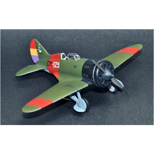 Clear Prop 1/72 Scale Spanish Civil War Republican Army I-16 Type 5 Over Spain Plastic Model Kit CPU72023 Molded In Color