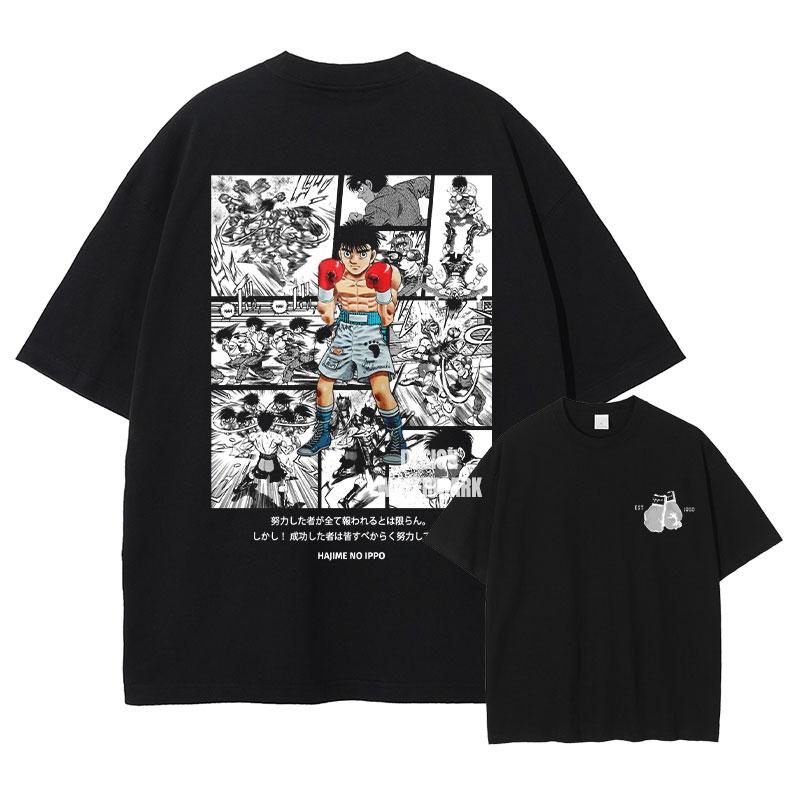 

Anime Makunouchi Ippo Tshirt Hajime No Ippo Manga Washed Oversized T Shirt Cotton Short Sleeve Tee Shirt for Man Women Clothing S
