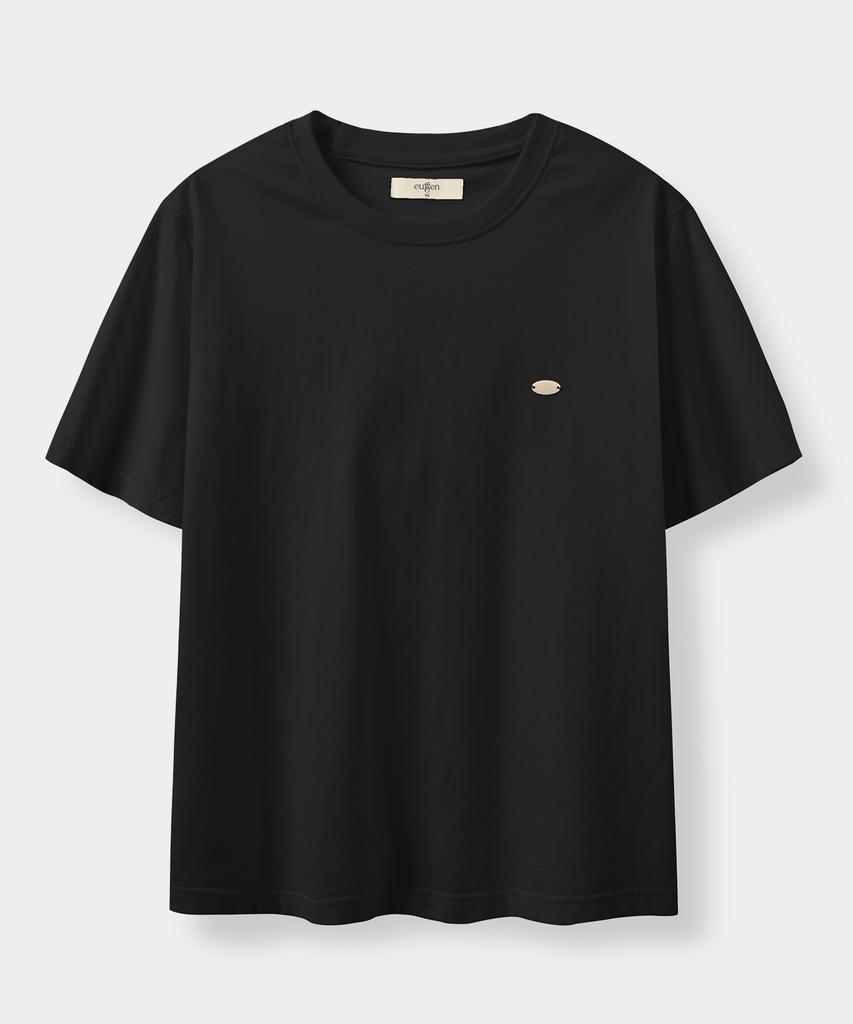Yujen Antique Small Logo Short Sleeve T-Shirt_Black