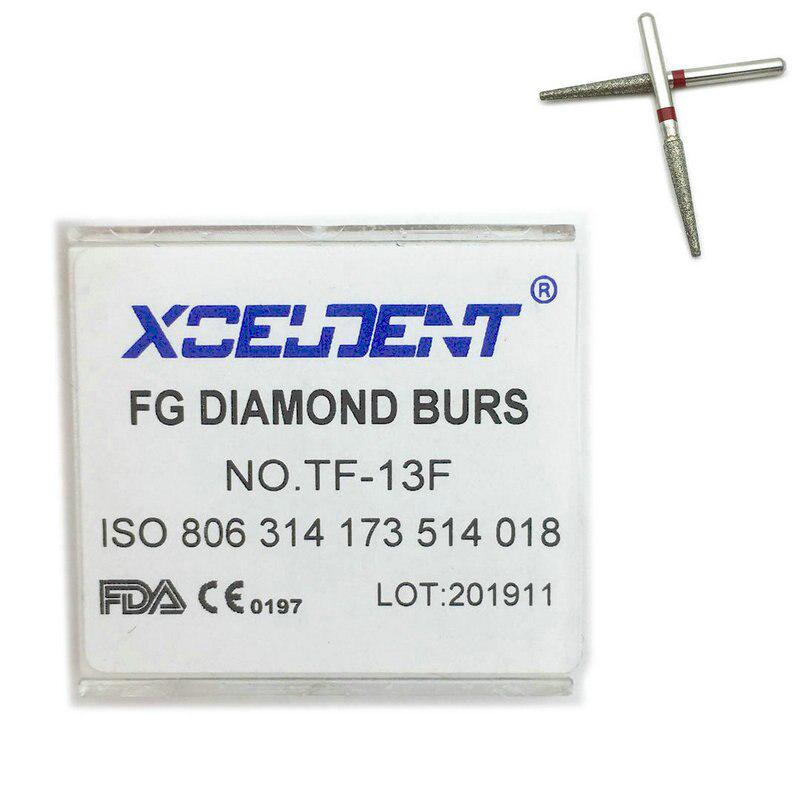 10 teile/schachtel Diamant FG High Speed ​​Bohrer für Polieren Glätten Dental Bohrer Zahnarzt Werkzeug TF-13F