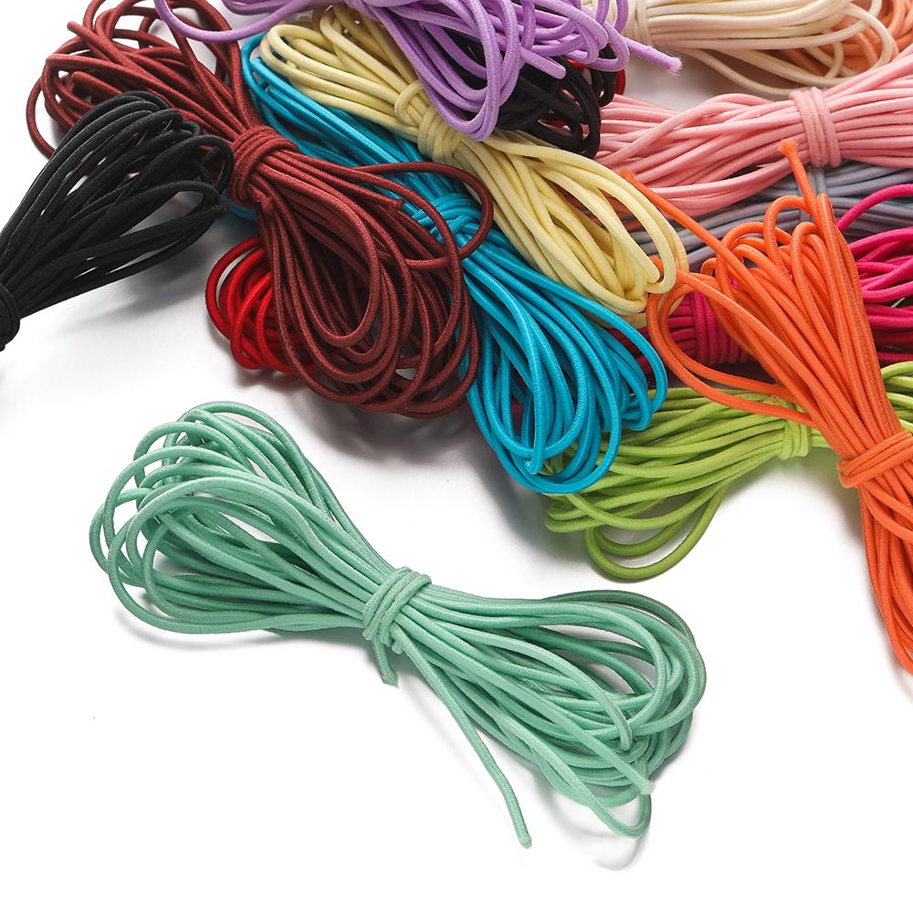 2-5Meters/Lot Round Elastics Rope 2mm 2.5mm Multicolor Nylon Elastic Rubber Bands for DIY Bracelet Necklace Jewelry Accessories