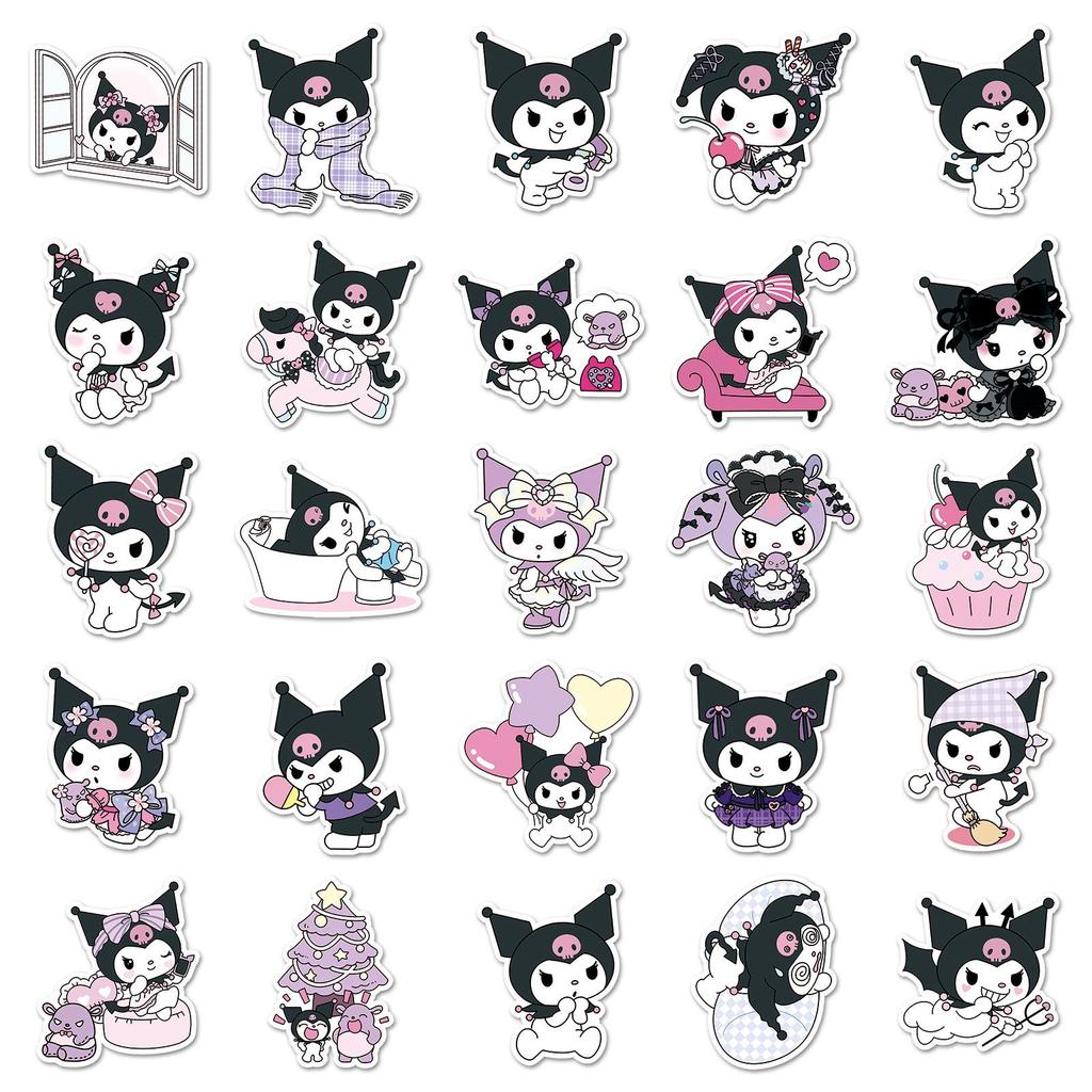 Kuromi Stickers: 50 Cute, Waterproof Decorative Stickers for Laptops, Phones, and Cups