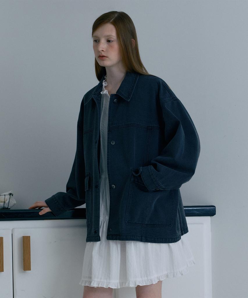 Jucyjudy J Oversized Half Black Denim Jacket Jyjk621C