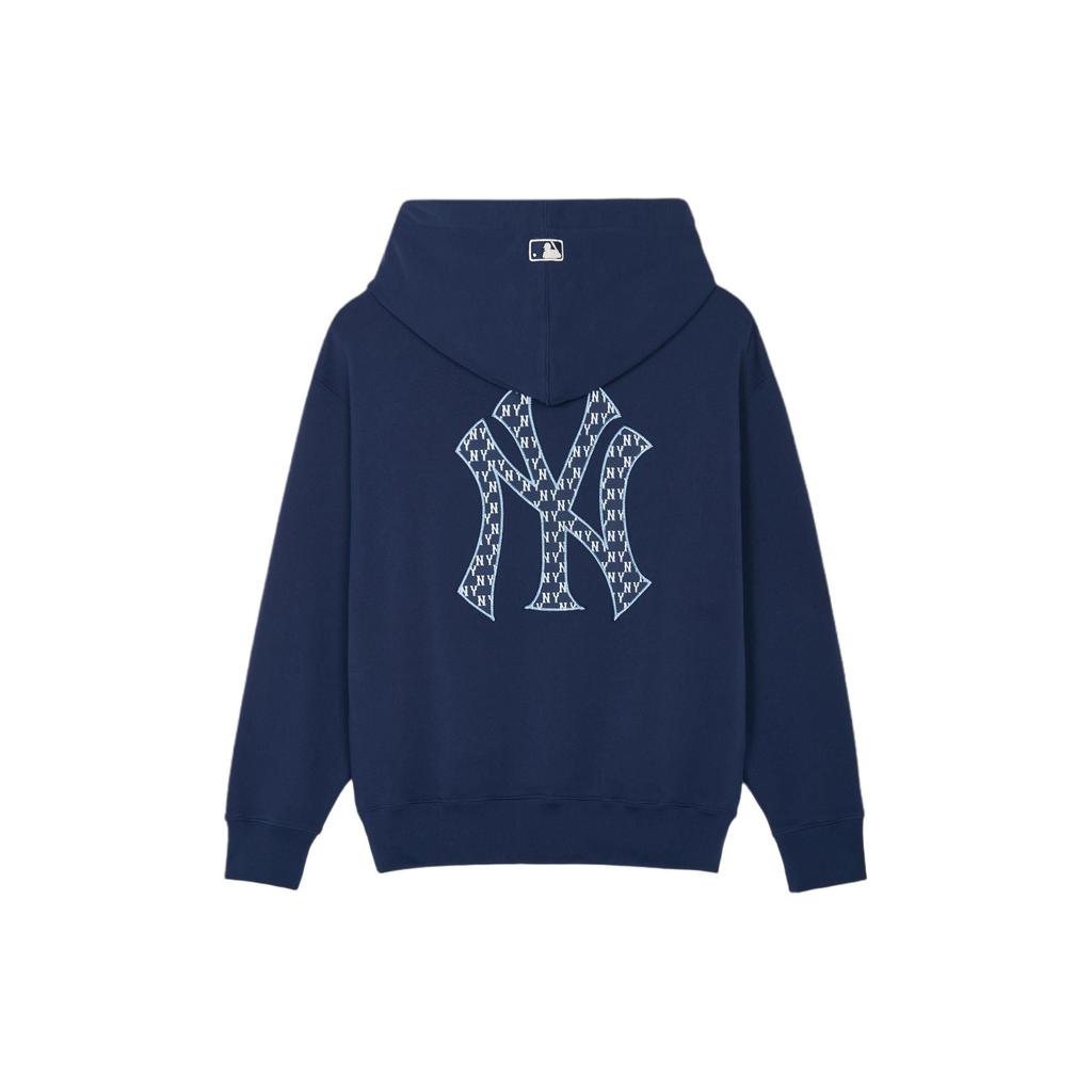 MLB SS24 New York Yankees Logo Kangaroo Pocket Hoodie Unisex Hoodies Navy-Blue 3AHDM0141-50NYS