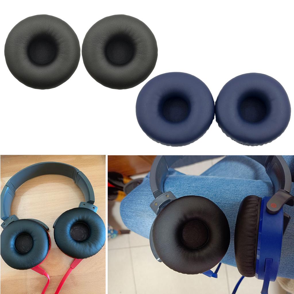 1Pair Ear Pads For MDR-XB650BT XB550AP Headphones Elastic Protein Leather Earpads Ear Pads Sponge Cushion Replace