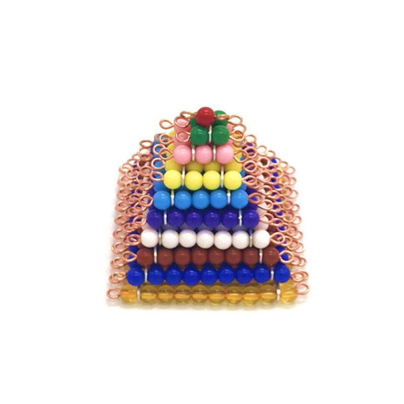Montessori Decimal Arithmetic Toys Family Edition Set Bank Game Golden Beaded Digital Card Tray Preschool Kids Math Learning Toy
