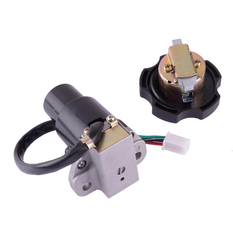 Ignition Switch Fuel Gas Cap Cover Lock Key Set 4-Pin Fit for Yamaha XT600 TW200 DT200 DT200R XT225 Serow