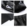 PU Leather Pant Women High Waist Straight Pant Spring Clothes Solid Pocket Streetwear Chic Black Faux Leather Trousers