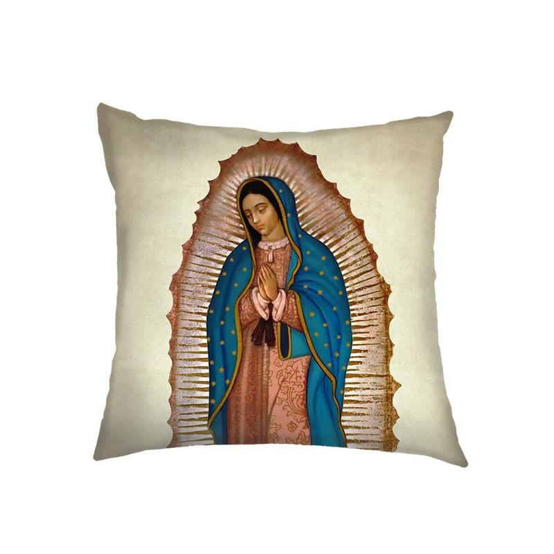 Gnadenmutter von Guadalupe Jungfrau Maria Kissenbezüge Heilige Maria Ölgemälde Kissenbezüge Schlafzimmer Büro Kissenbezug Dekokissenbezug