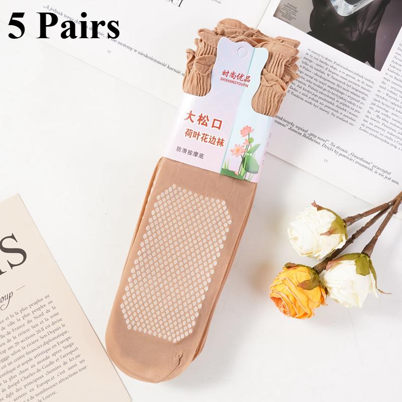 

1/5 пары женских повседневных летних сексуальных ультратонких прозрачных шелковых носков с кристаллами для женщин, короткие носки, женские высокие прозрачные носки до щиколотки 5 Pairs