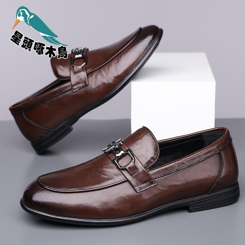 

Leather shoes men s leather soft sole soft surface business dress men s casual driving shoes handsome versatile 44