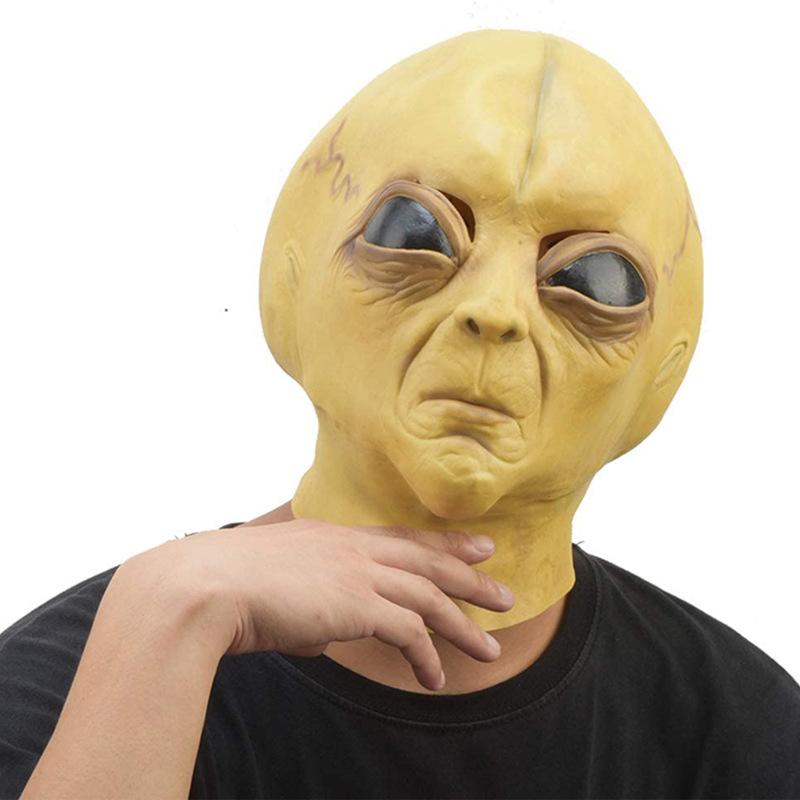 

Смешная латексная маска инопланетянина One size жёлтый