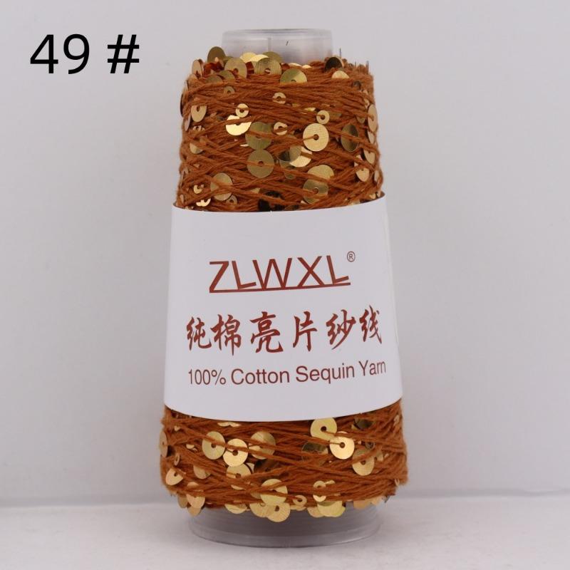 1000g /3200M 100% Cotton Yarn 6mm+3mm Special Sequin Yarn DIY Knitted Garment Accessories Rag Doll Knitting Yarn