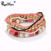 2018  Fashion Jewelry Bohemian Multilayer Beads Bracelets & Bangles for Women Elastic Strand Bracelets Woman