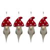 1/4/6 Pcs Mushroom Gnomes Christmas Ornament Christmas Tree Decorations Elf Dwarf Small Hanging Pendant