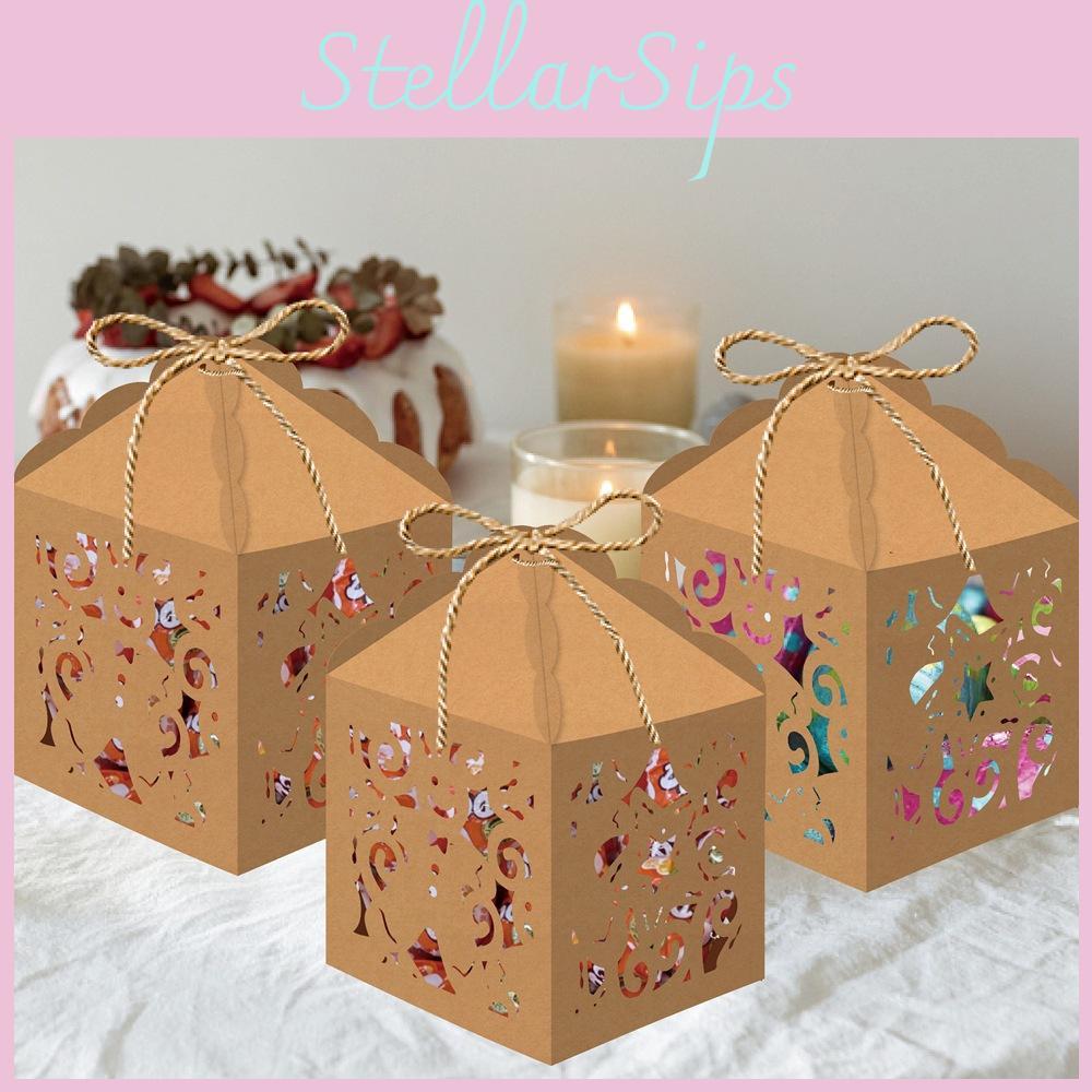 Christmas Decorative Hollow Gift Box For Festival And Party Candy Packaging