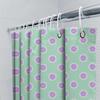 Vintage Polka Dot Shower Curtain Mint Green Purple Floral Design For Bathroom Decorations Size: 60''X72'' (152Cm X 183Cm)