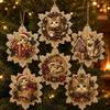 6 Stück Diamond Painting Kits Handgemachte DIY Bastelsets Neue Weihnachtsbaum-Anhänger Heimdekoration