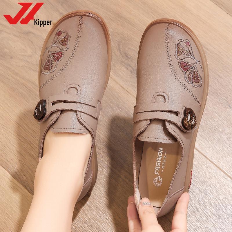 

Мамины кожаные балетки на мягкой подошве с нескользящим покрытием для женщин среднего и пожилого возраста - Коллекция весна/осень 2025 39