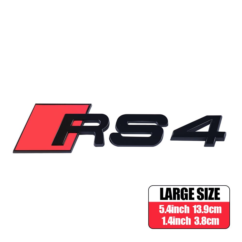 3D ABS RS3 RS4 RS5 RS6 RS7 RS8 Emblem Car Body Rear Trunk Decoration Stickers Accessories For  kcpn5 A4 A6 C7 8V B6 B7 Q7 B8 A3 8P