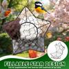 Handmade Alpaca Fiber Bird Nest Star Refillable Natural Alpaca Wool Winter Bird Tree Shelter Hanging Bird Nest Supply Holder