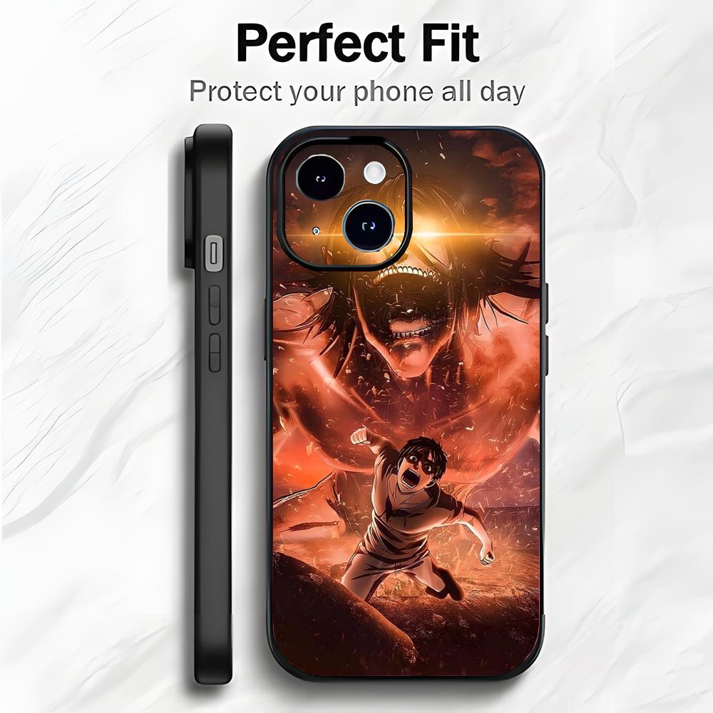 Dark Japanese Anime A-Attack On Titan Phone Case Phone Case Soft Packaging Lightweight For iPhone17 16 15 14 13ProMax
