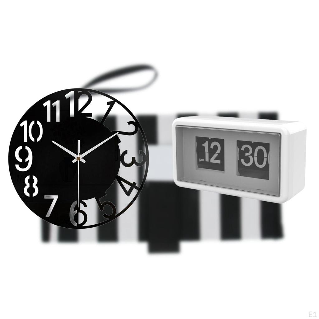 Large Wall Clock Acrylic Silent Modern Office Quiet Easy to Read Display Wear Resistant