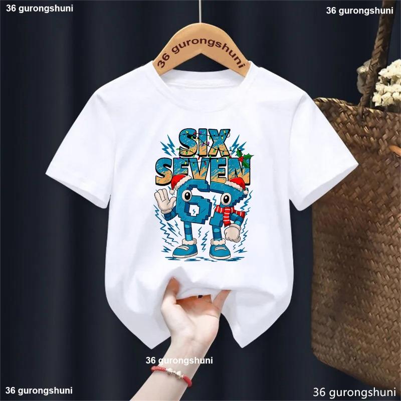

Christmas Gift T-Shirt Italian Brainrot 67 Six Seven Meme Printed T Shirt Girls/Boys White/Pink/Blue/Grey/Yellow/Black Tshirt 110