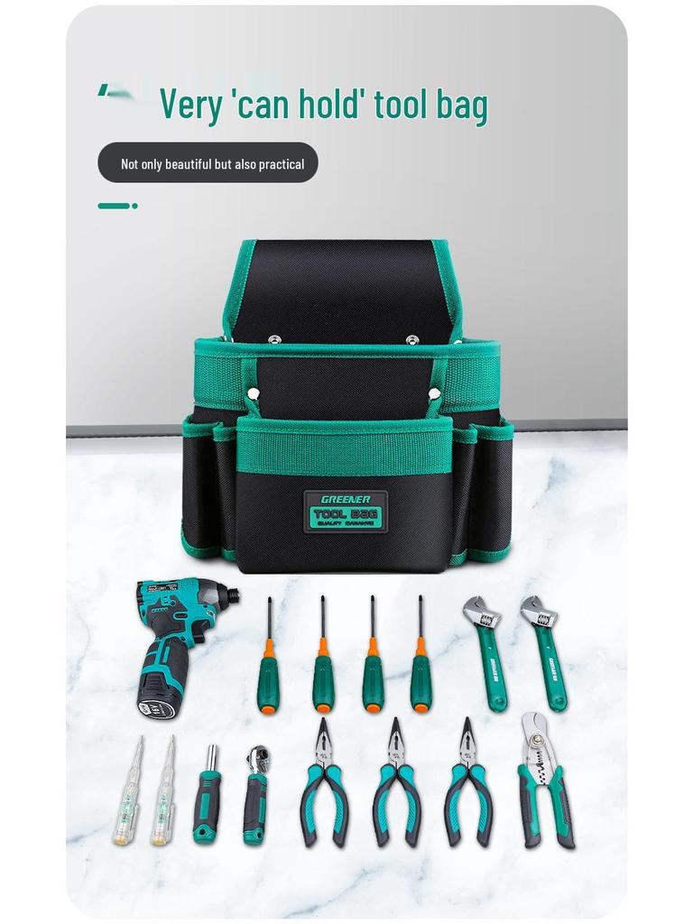 Sturdy Multifunctional Tool Belt Pouch for Electricians & Carpenters