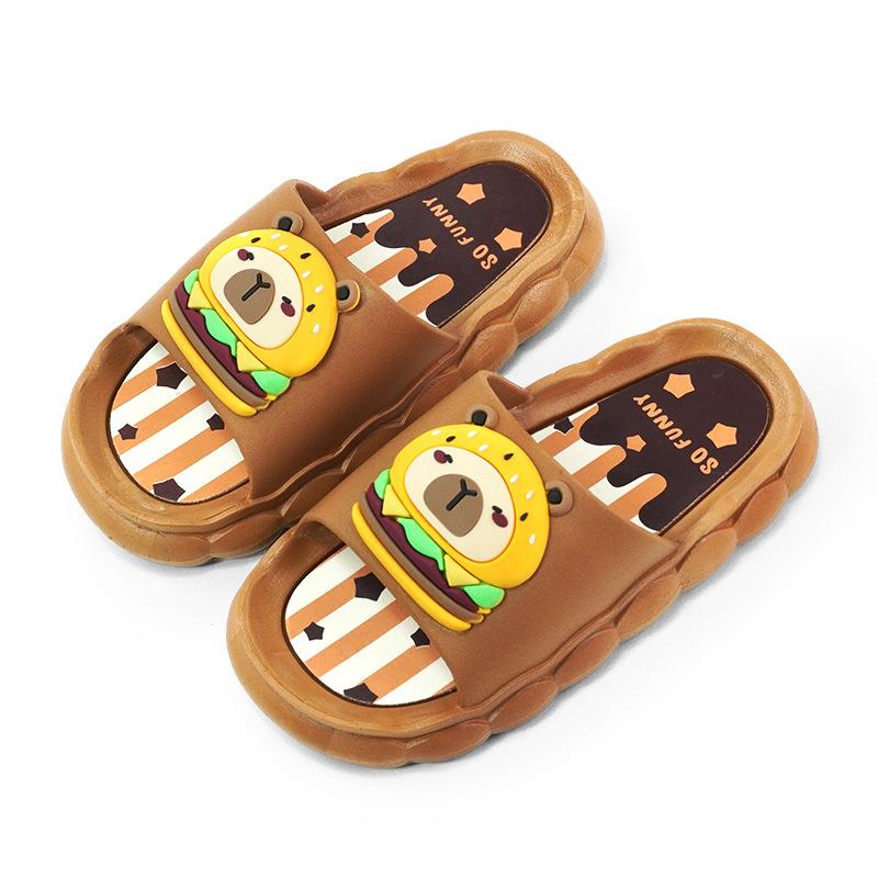 Capybara Kinderhausschuhe Jungen niedlich Baby Kindergarten Ein-Wort Indoor rutschfest weiche Sohle Eltern-Kind cool