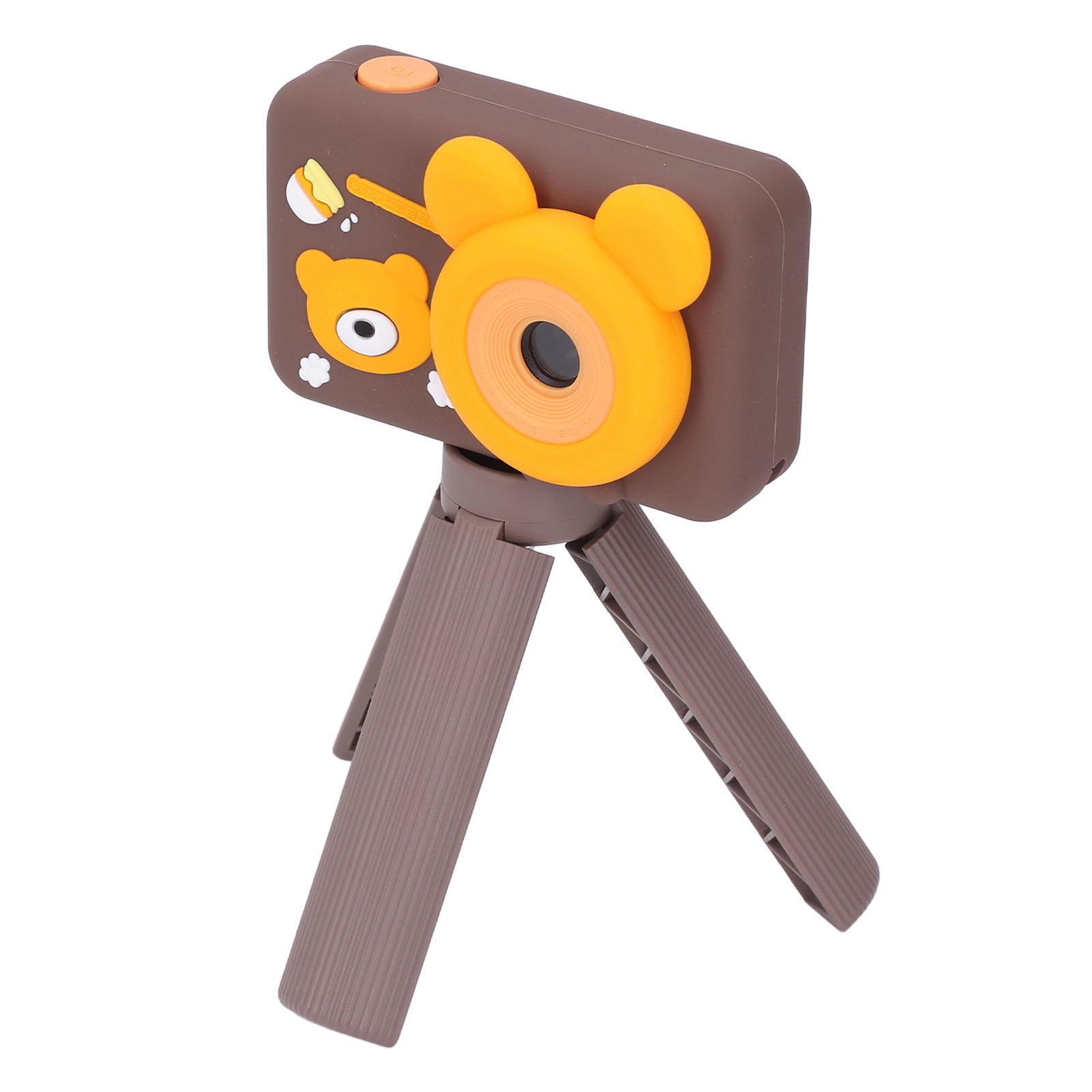 

Digital Camera 48MP 1080P Dual Lens Selfie Vlogging Camera Anti Shake Portable Cameras with Tripod темно-коричневого кольору