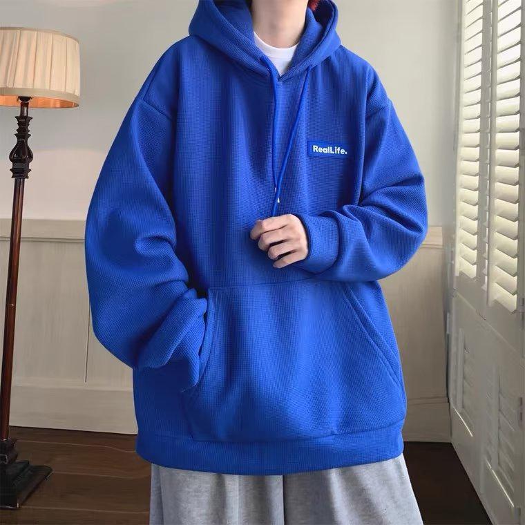 Men's Retro Oversized Fleece-Lined Hoodie - Autumn/Winter Style