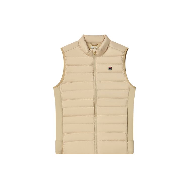FILA Solid Color Lightweight Casual Down Vest Men vests Brown F11M248912F-BN