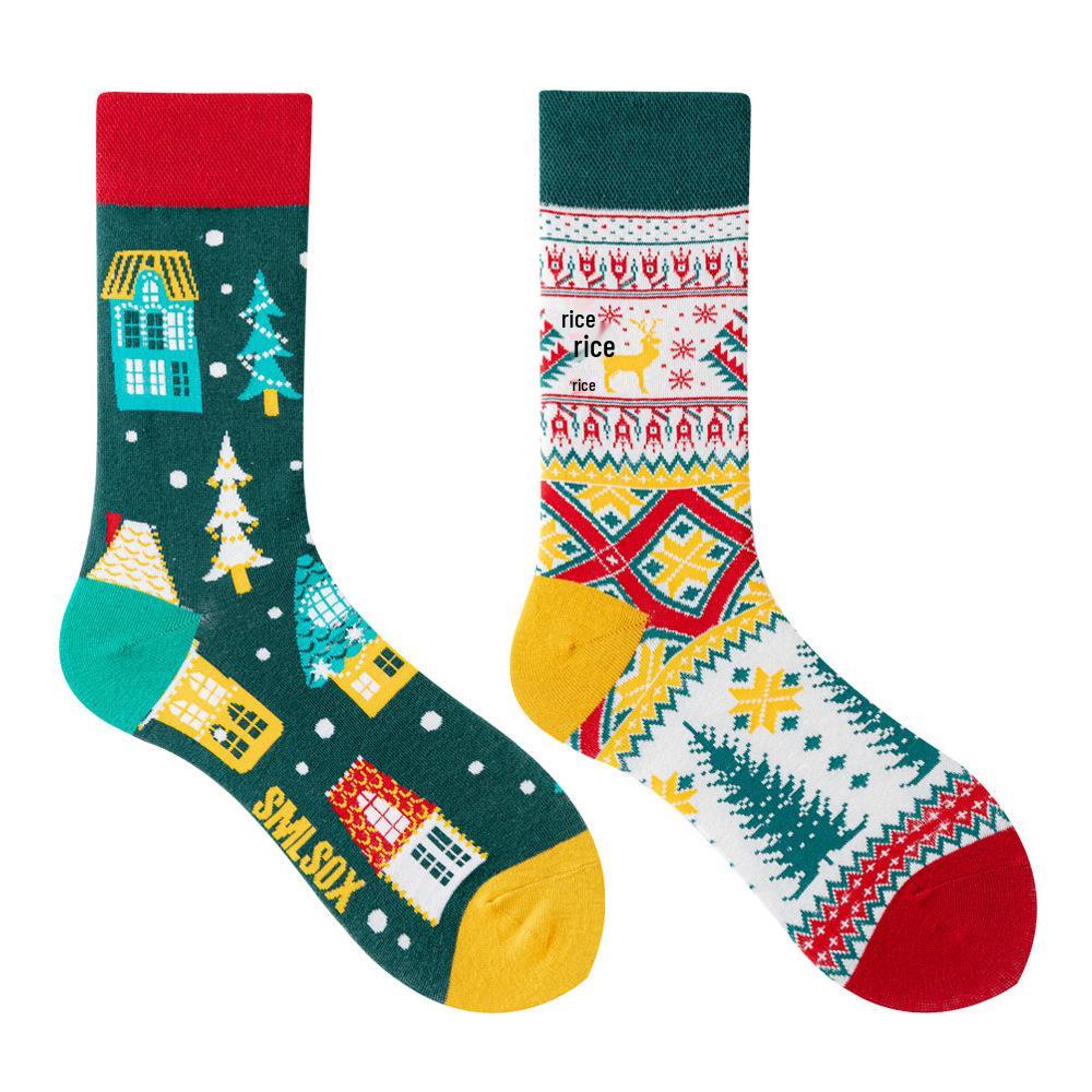 Calzini AB Asimmetrici Trendy Divertenti per Coppia Anatra Mandarina Colorati Calzini a Mezza Gamba SMLSOX