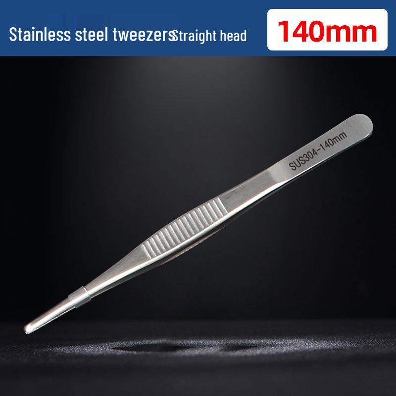 Extra Long 304 Stainless Steel Bent Tip Tweezers - Anti-Static Gardening & Planting Tool