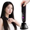 BlueCrest Cordless Heated Hair Straightener Brush - Negative Ion Straightener & Curler - Anti-Static - Easy To Use - 2-Way Electric Hair Brush - Type-