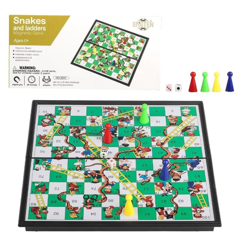 Desktop Foldable Snake Ladder Board And Game Family Chessboard Portable