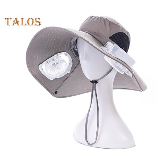 

Чоловічий сонцезахисний капелюх зі знімними сонячними USB-вентиляторами, капелюх для риболовлі з широкими полями, UPF50+, літній, для вулиці, регульований капелюх з охолоджувальним вентилятором A срібний