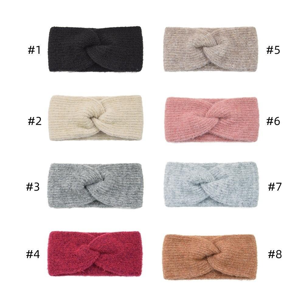 Winter Woolen Headbands Elastic Cross Headwrap Turban Fashion Ear Warmer  Hair Accessories