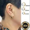 Elegant 2025 Stainless Steel Hoop Earrings for Women - Light Luxury, High-End Design, Colorfast, Stylish, and Timeless.