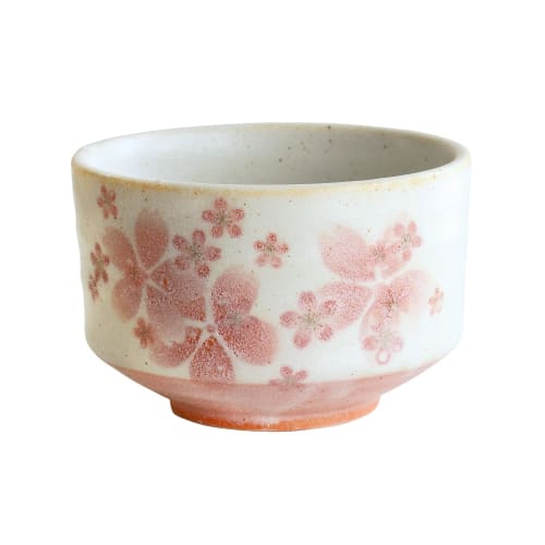 Dolce duo Matcha Bowl, Mai Sakura Design, Mino Ware, Made in Japan, 11cm Diameter, Approx. 420ml, Boxed, Perfect for the Tea Ceremony, MW-1854
