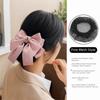 Sweet Comfortable Bowknot Knit Hair Net Vintage Double Layer Cover Net Hair Clip Elegant Spring Clip Ponytail Clip Daily Use