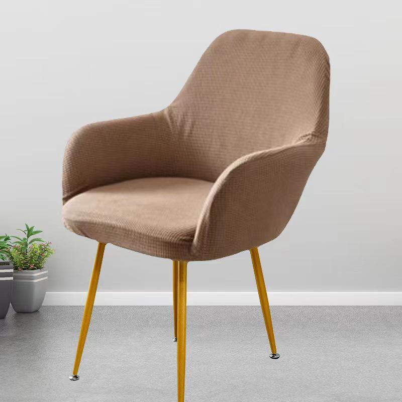 Elastisk stoltrekk i europeisk stil for stoler med høye armlener - Nordisk minimalistisk design for uregelmessig spisebord.