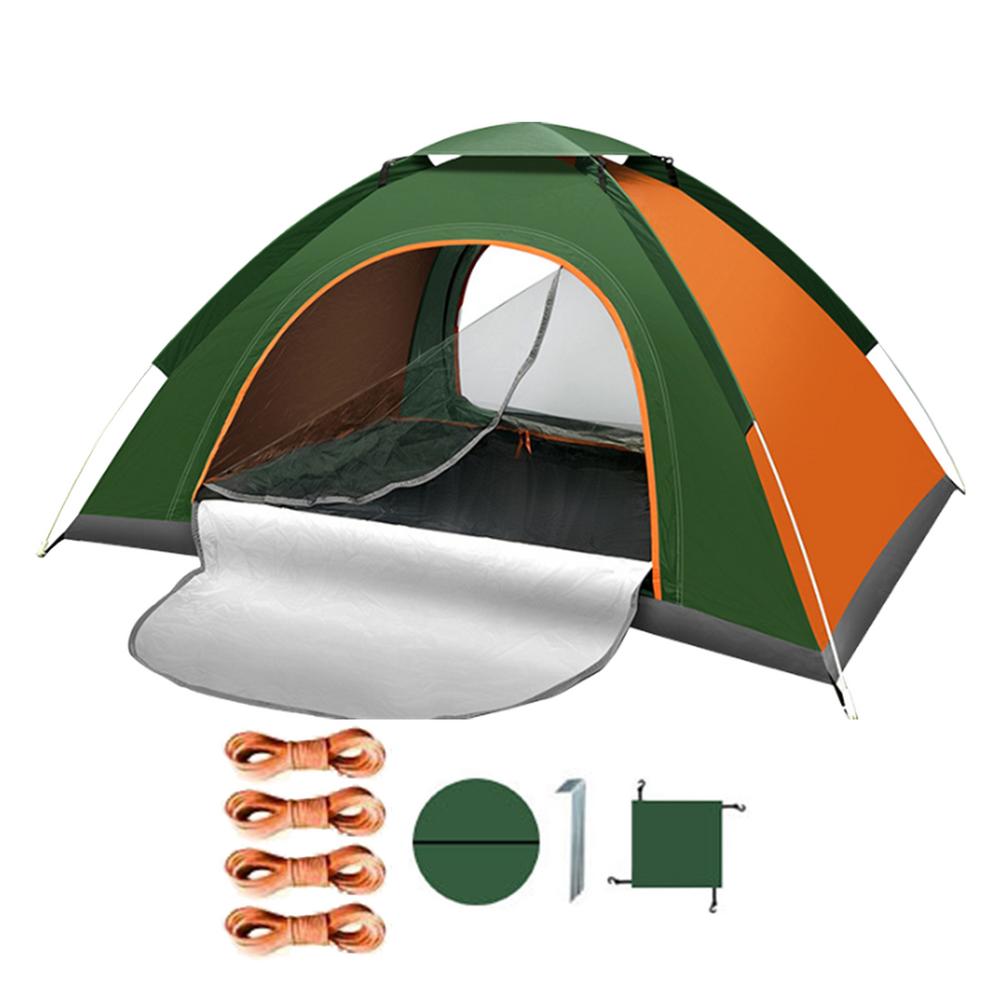 

Палатка для кемпинга на 2-3 человека, сверхлегкая водонепроницаемая походная палатка, купольная палатка, туристическая палатка с укрытием, уличная туристическая туристическая палатка 200*150*100cm оранжевый