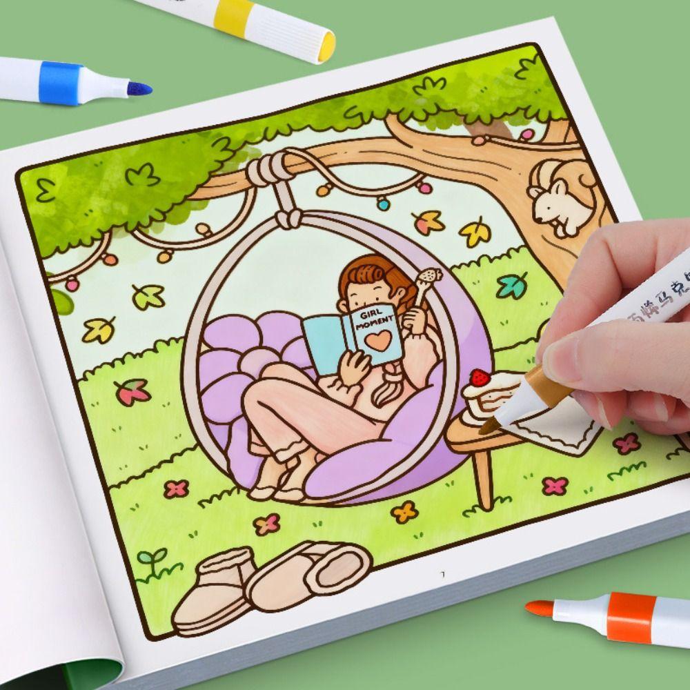 High Quality Creative DIY Coloring Book Educational Sensory Toys For Kids Doodles Book Graffiti Painting Book Adults and Teens