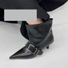 Mode Damen Spitzzehen-Stiefeletten Winter Designer Slingback Schuhe 2024 Mode Neue Chelsea Boots Sexy Kleid Goth Marke Mujer Zapatos