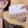 Silver Needle Geometric Twist Round Simple Fashion Earrings Set European and American Temperament Earrings Light Luxury High-end Earrings Women